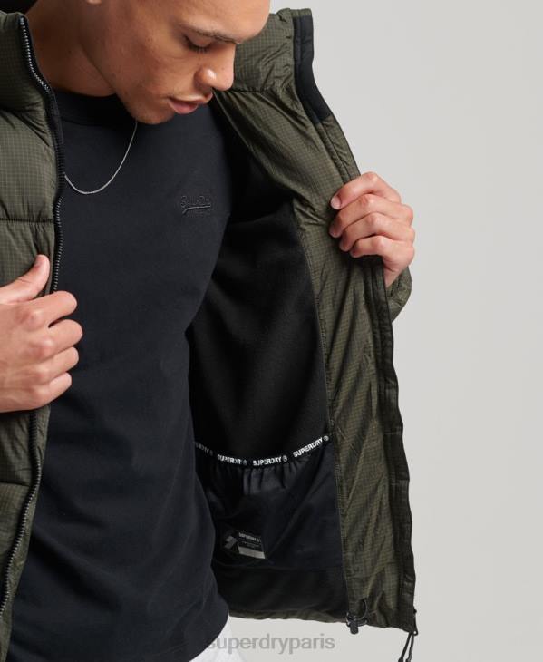 Superdry Hommes doudoune sport sans capuche D64Z956 vêtements vert