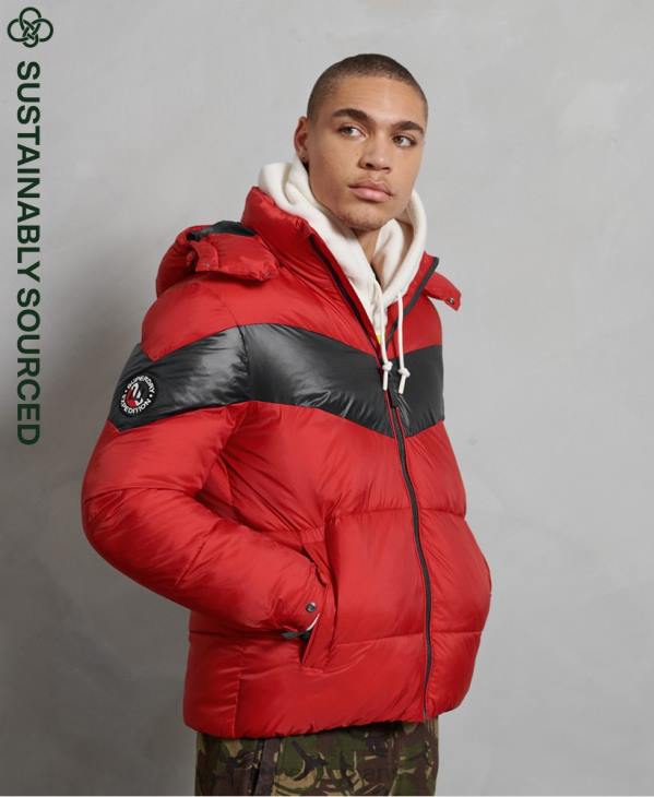 Superdry Hommes doudoune stratus D64Z4789 vêtements rouge