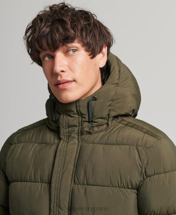 Superdry Hommes doudoune xpd sports à capuche D64Z1048 vêtements kaki