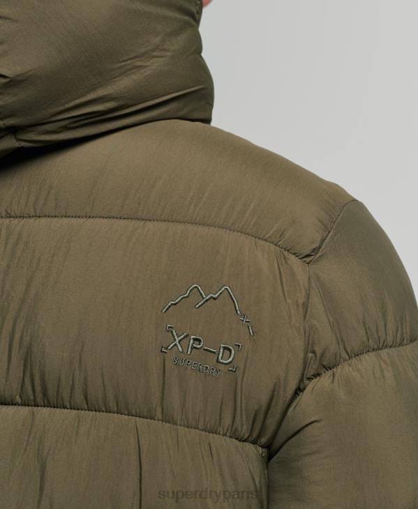 Superdry Hommes doudoune xpd sports à capuche D64Z1048 vêtements kaki