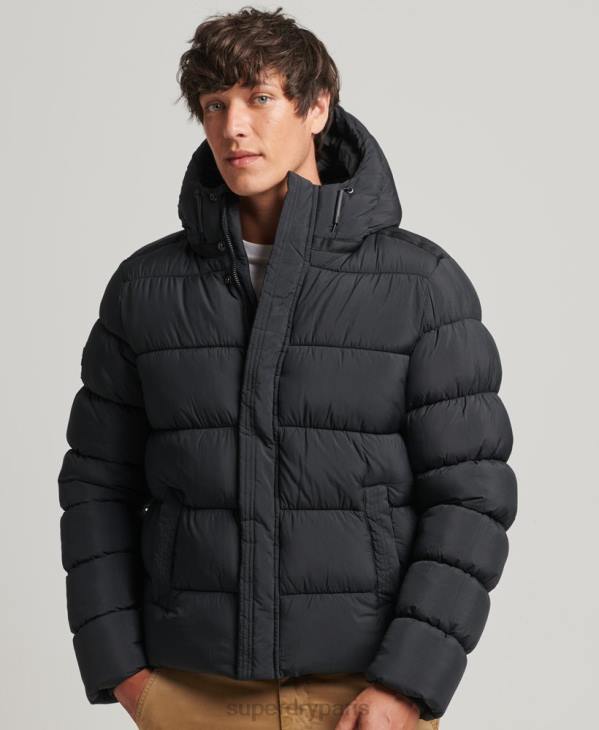 Superdry Hommes doudoune xpd sports à capuche D64Z978 vêtements noir
