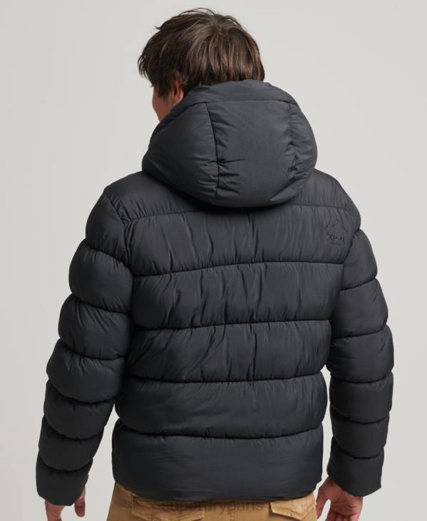 Superdry Hommes doudoune xpd sports à capuche D64Z978 vêtements noir