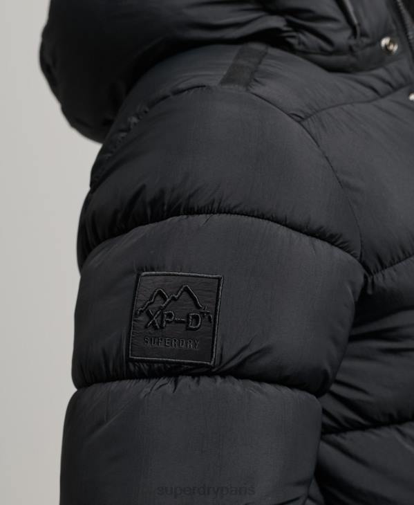 Superdry Hommes doudoune xpd sports à capuche D64Z978 vêtements noir