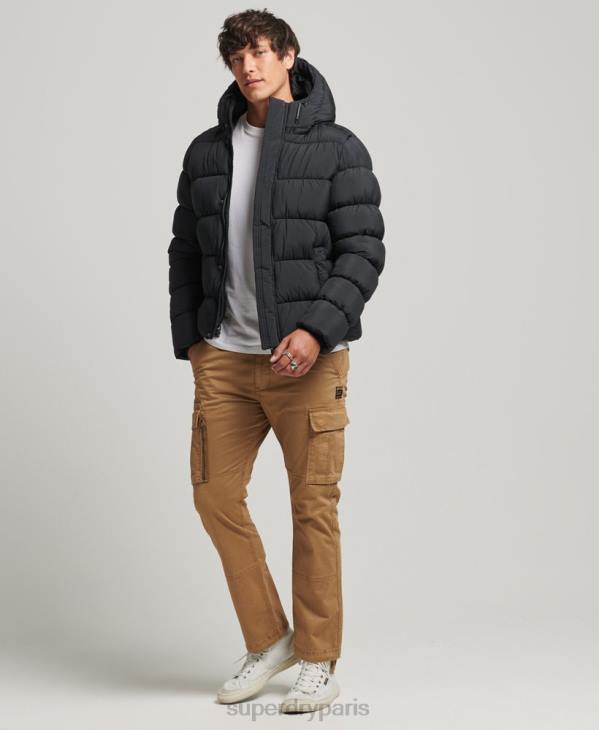 Superdry Hommes doudoune xpd sports à capuche D64Z978 vêtements noir