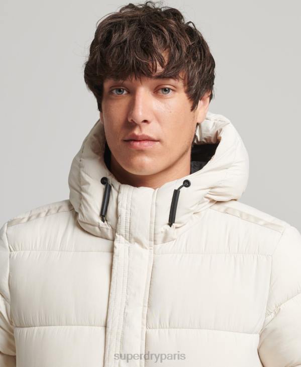 Superdry Hommes doudoune xpd sports à capuche D64Z980 vêtements crème