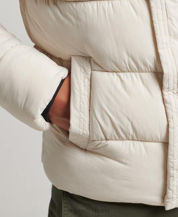 Superdry Hommes doudoune xpd sports à capuche D64Z980 vêtements crème