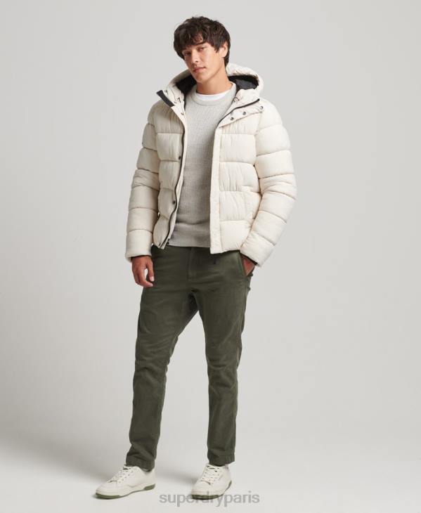 Superdry Hommes doudoune xpd sports à capuche D64Z980 vêtements crème
