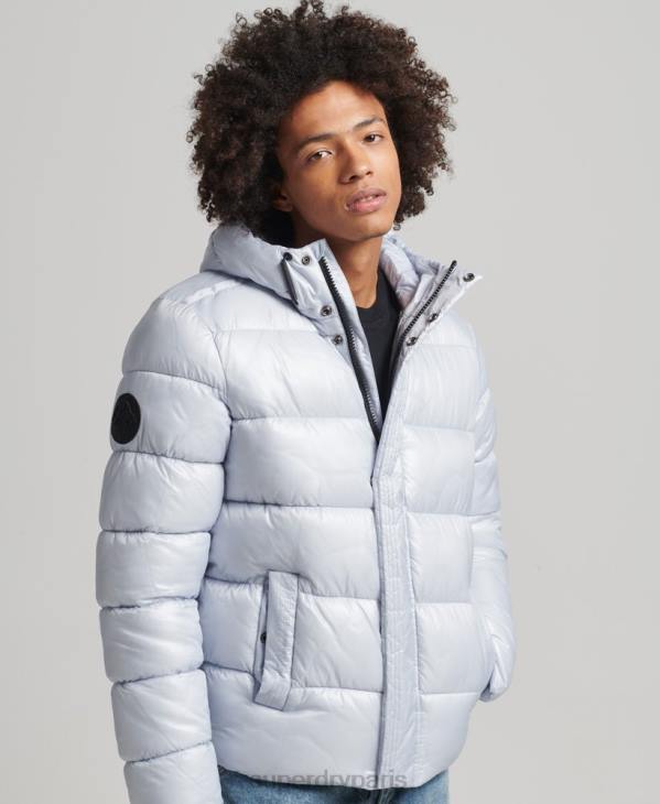 Superdry Hommes doudoune xpd sports luxe D64Z4579 vêtements bleu clair