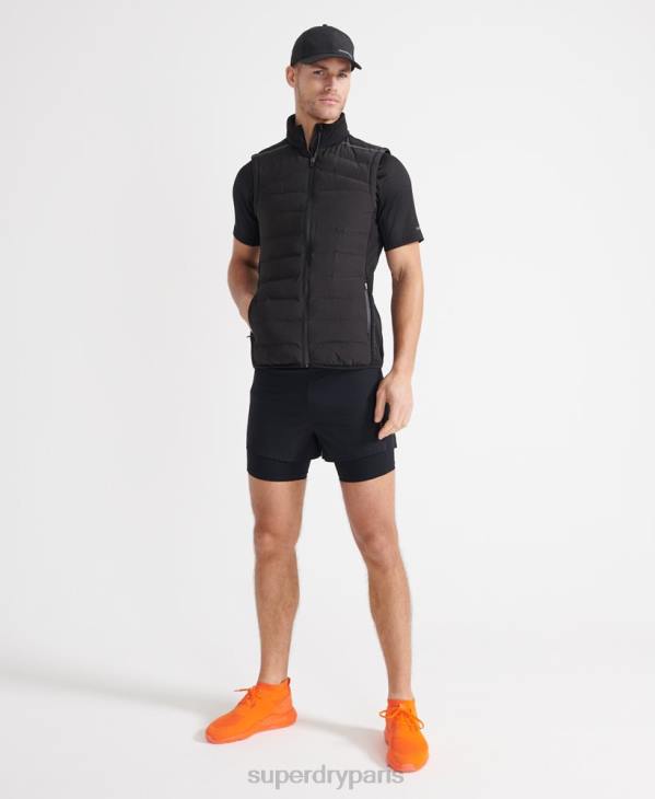 Superdry Hommes gilet adaptable run D64Z4609 vêtements noir