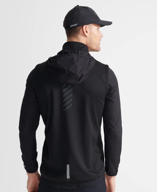 Superdry Hommes gilet adaptable run D64Z4609 vêtements noir