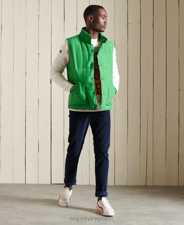 Superdry Hommes gilet de montagne D64Z1176 vêtements vert