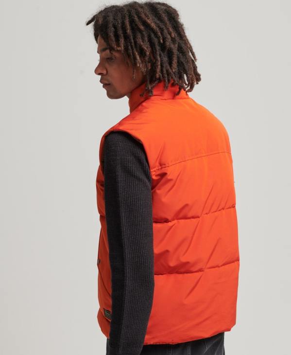 Superdry Hommes gilet de montagne vintage D64Z4439 vêtements orange