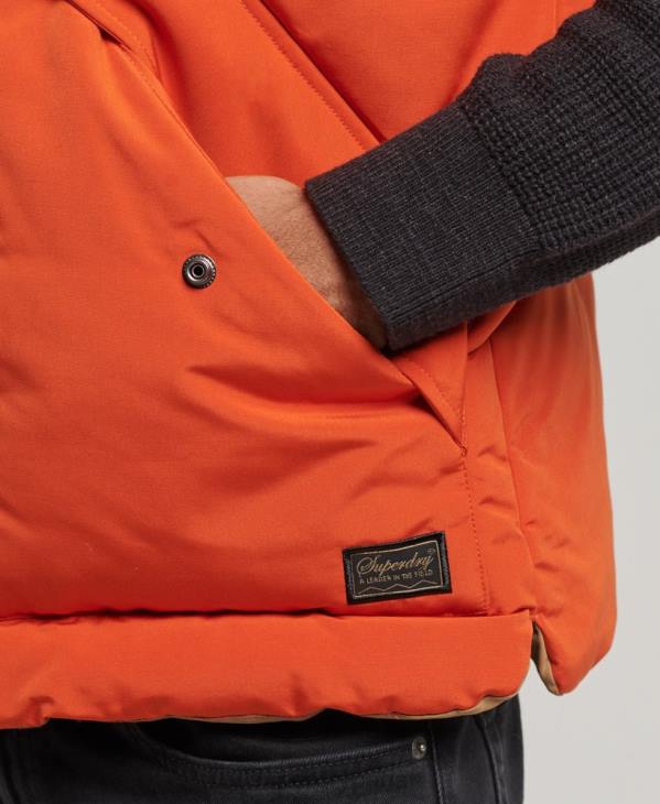 Superdry Hommes gilet de montagne vintage D64Z4439 vêtements orange