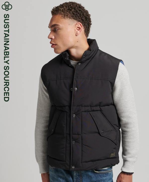Superdry Hommes gilet de montagne vintage D64Z4528 vêtements gris foncé