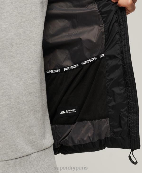 Superdry Hommes gilet matelassé classique à capuche D64Z1052 vêtements noir