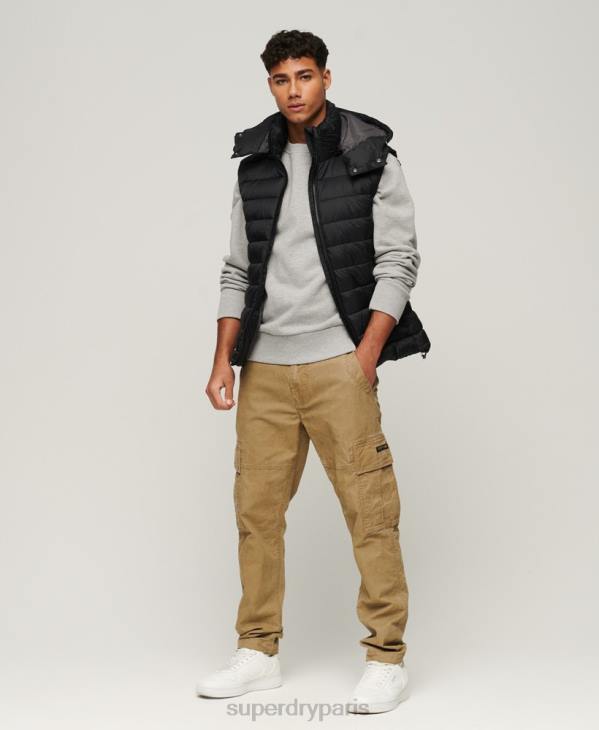 Superdry Hommes gilet matelassé classique à capuche D64Z1052 vêtements noir