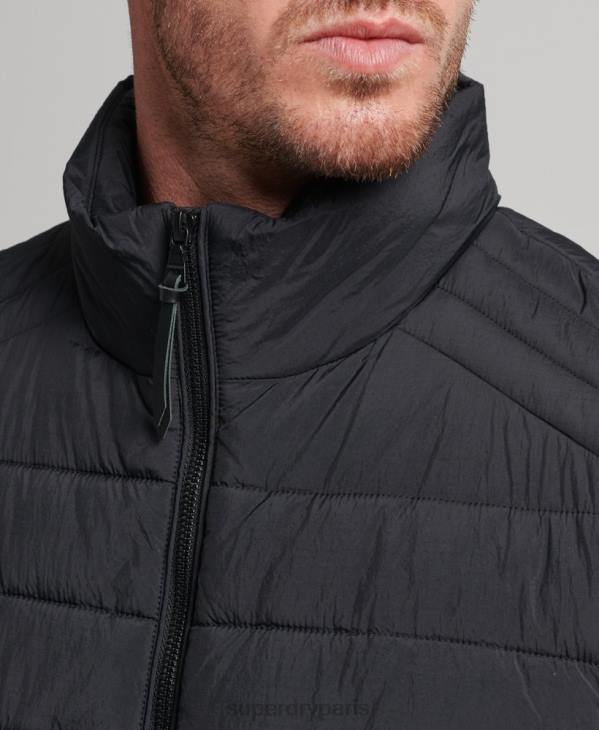 Superdry Hommes gilet matelassé léger D64Z4435 vêtements noir