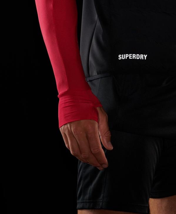 Superdry Hommes gilet matelassé run hybride D64Z1133 vêtements noir
