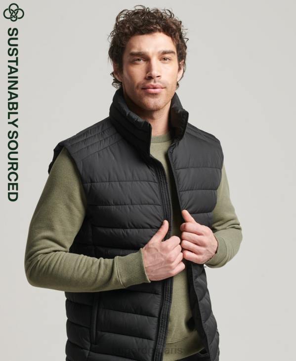 Superdry Hommes gilet studios fuji D64Z4651 vêtements noir