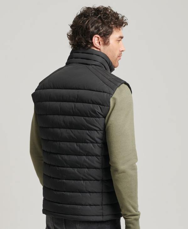 Superdry Hommes gilet studios fuji D64Z4651 vêtements noir