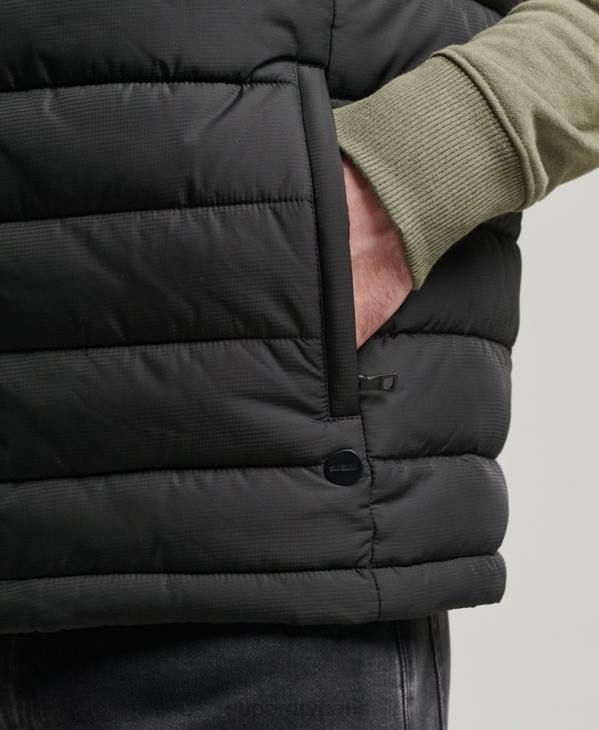 Superdry Hommes gilet studios fuji D64Z4651 vêtements noir