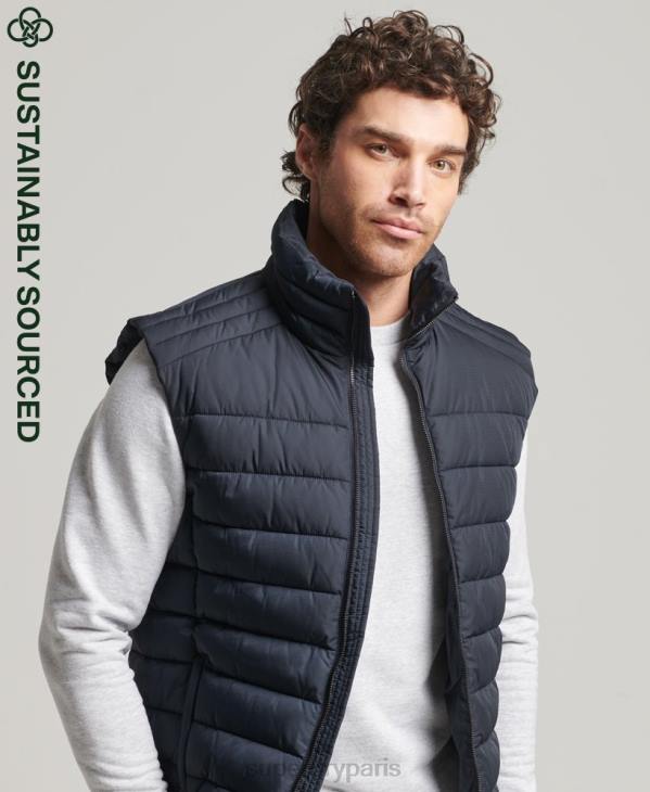 Superdry Hommes gilet studios fuji D64Z4690 vêtements marine
