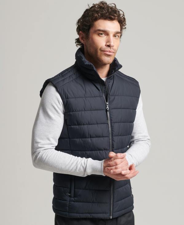 Superdry Hommes gilet studios fuji D64Z4690 vêtements marine