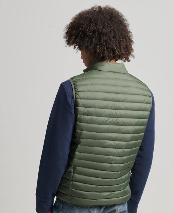 Superdry Hommes gilet tech core en duvet D64Z4445 vêtements kaki