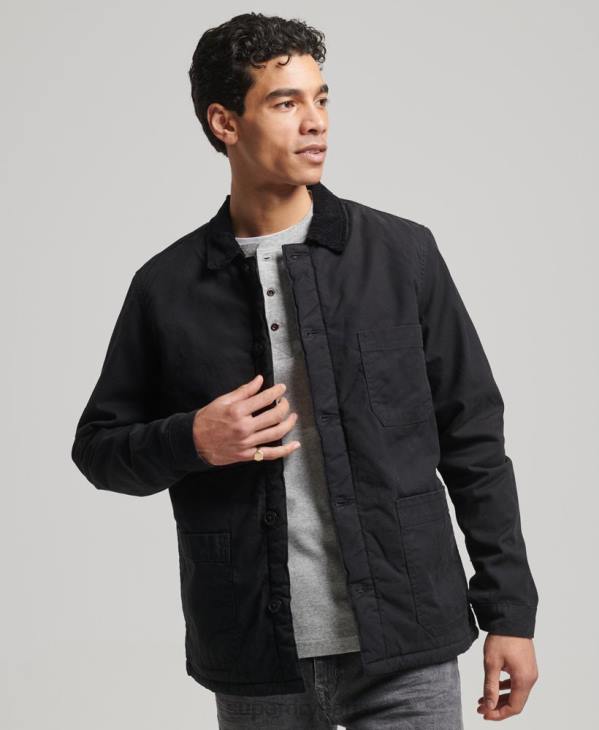 Superdry Hommes mélange utilitaire sur chemise D64Z4598 vêtements noir