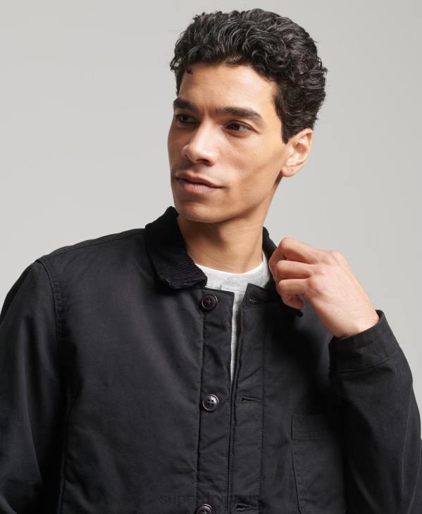 Superdry Hommes mélange utilitaire sur chemise D64Z4598 vêtements noir