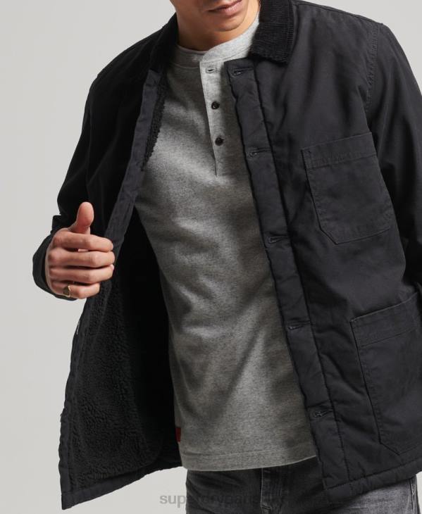 Superdry Hommes mélange utilitaire sur chemise D64Z4598 vêtements noir