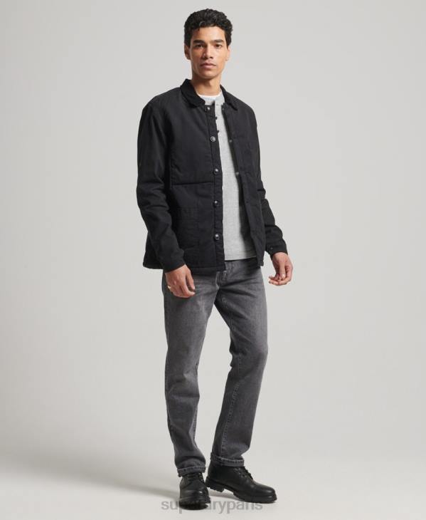 Superdry Hommes mélange utilitaire sur chemise D64Z4598 vêtements noir