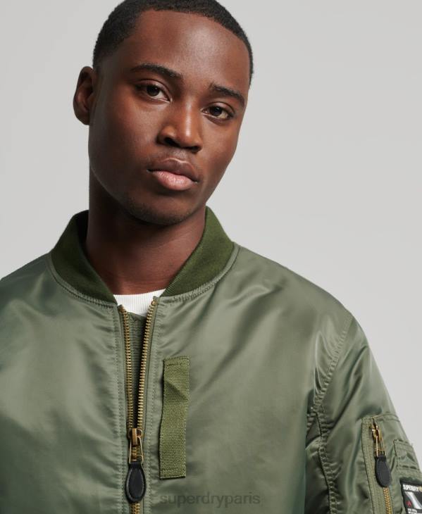 Superdry Hommes ma1 blouson aviateur D64Z1107 vêtements vert