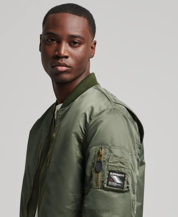 Superdry Hommes ma1 blouson aviateur D64Z1107 vêtements vert