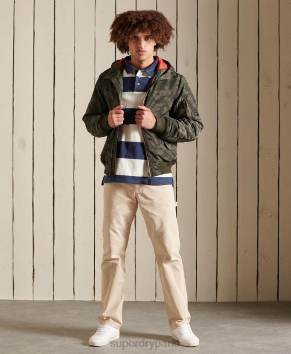 Superdry Hommes ma1 veste bomber à capuche D64Z4575 vêtements vert