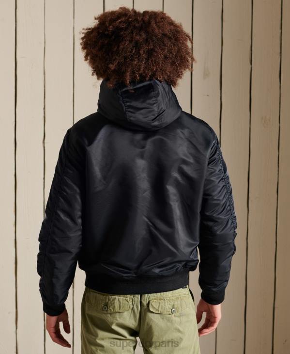 Superdry Hommes ma1 veste bomber à capuche D64Z4658 vêtements marine