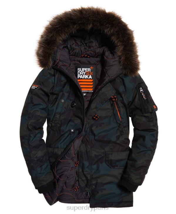 Superdry Hommes parka D64Z1134 vêtements vert