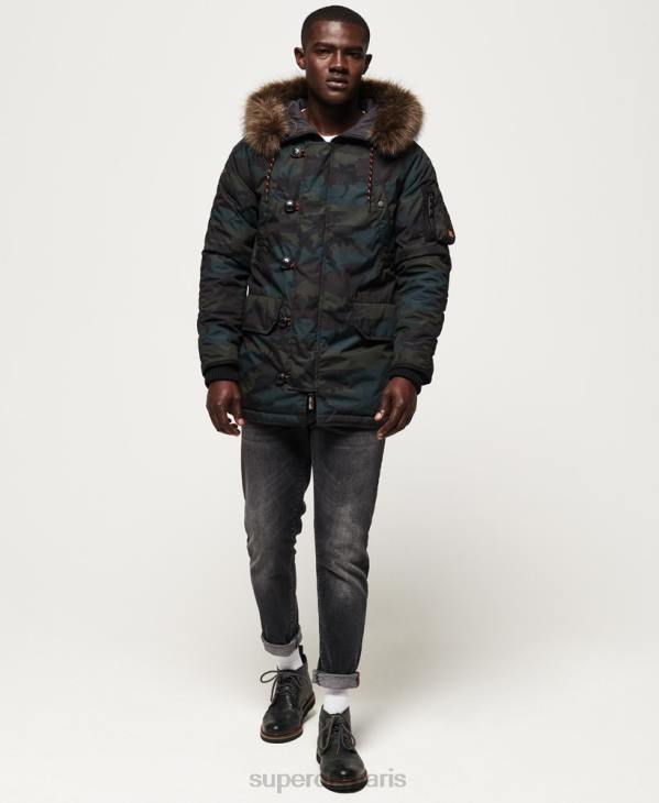 Superdry Hommes parka D64Z1134 vêtements vert