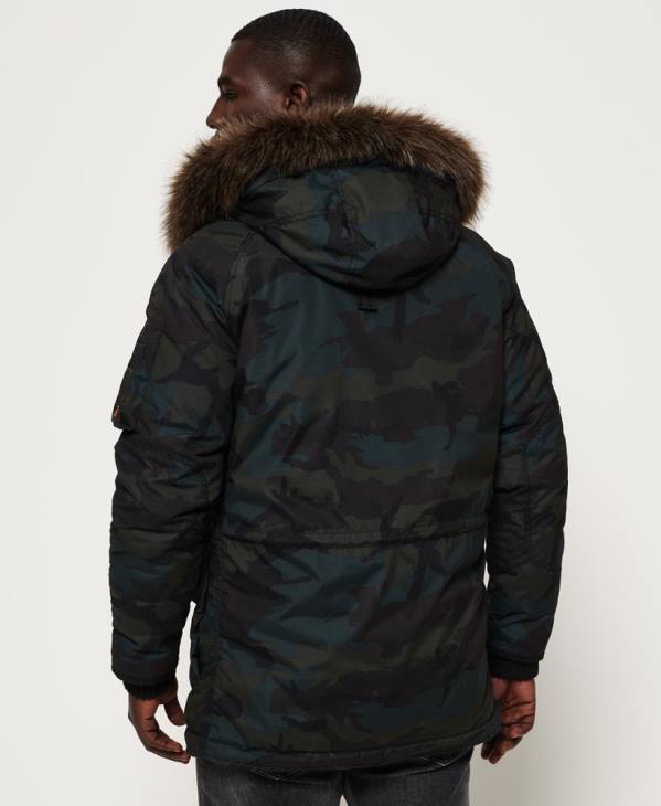 Superdry Hommes parka D64Z1134 vêtements vert