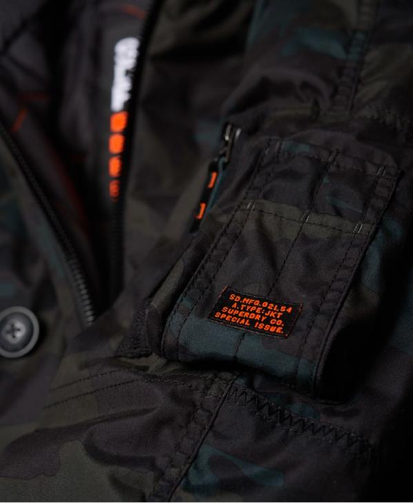 Superdry Hommes parka D64Z1134 vêtements vert