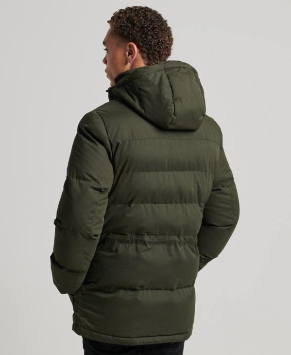 Superdry Hommes parka d'expédition en microfibre D64Z4448 vêtements vert