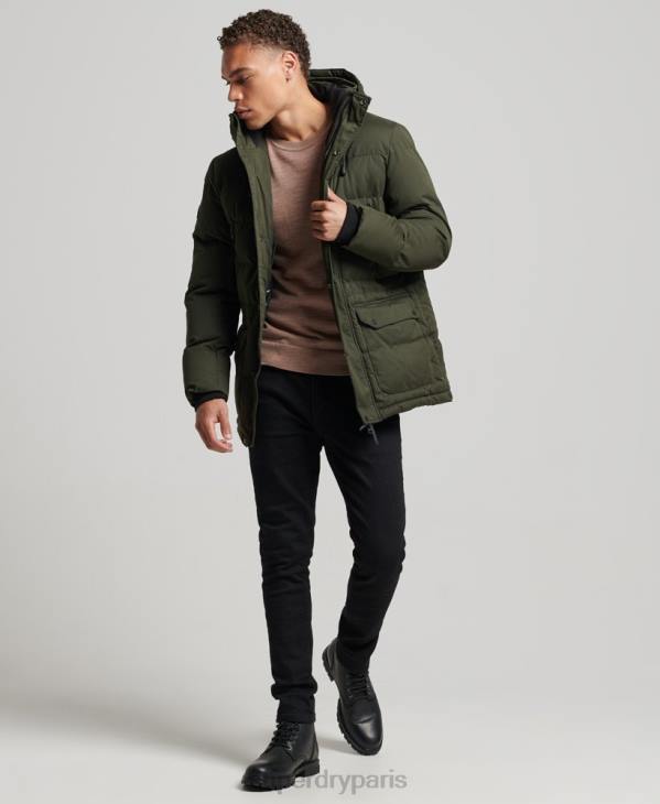 Superdry Hommes parka d'expédition en microfibre D64Z4448 vêtements vert