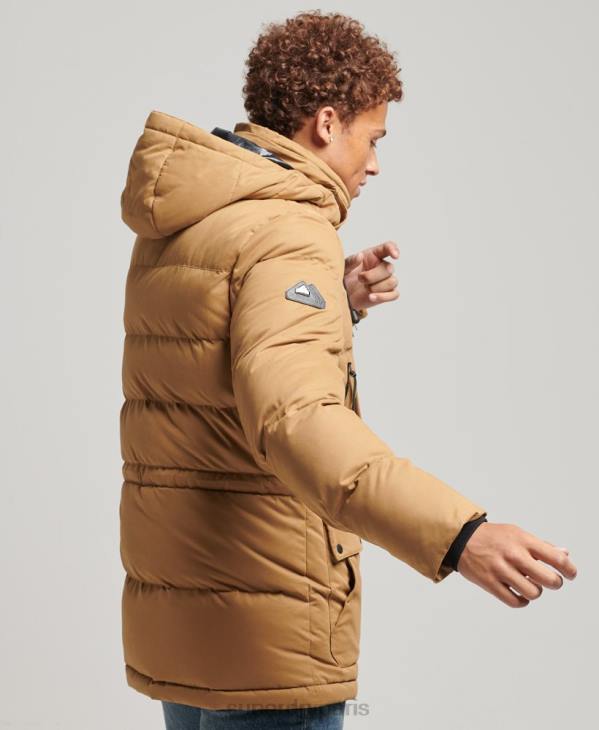 Superdry Hommes parka d'expédition en microfibre D64Z4478 vêtements brun