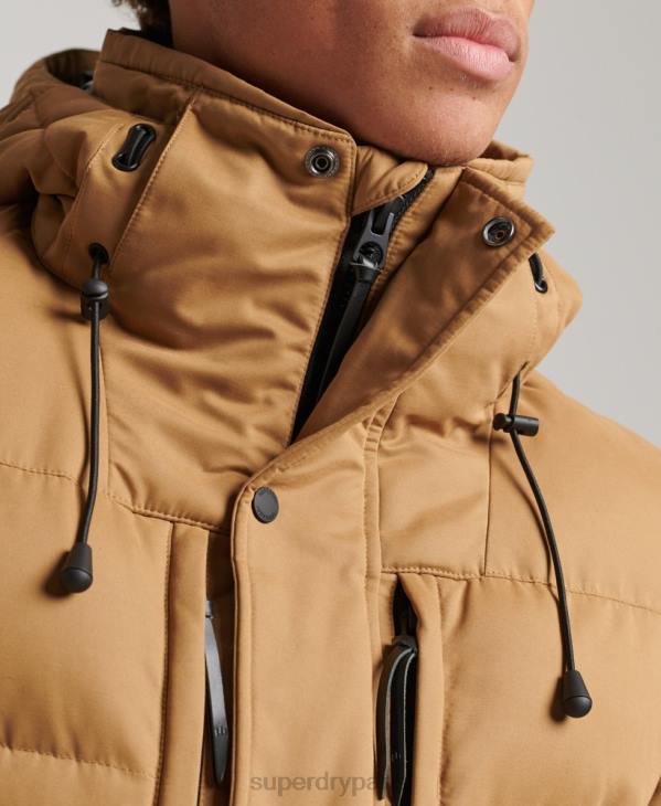 Superdry Hommes parka d'expédition en microfibre D64Z4478 vêtements brun