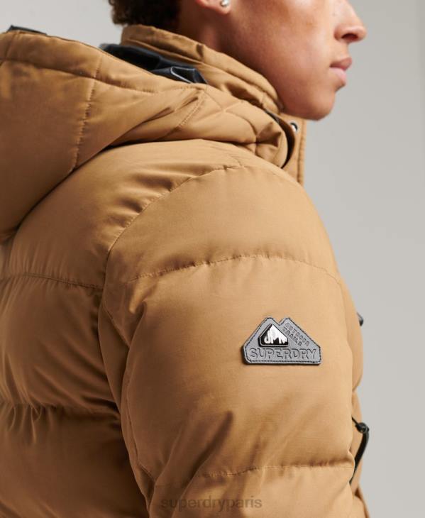 Superdry Hommes parka d'expédition en microfibre D64Z4478 vêtements brun