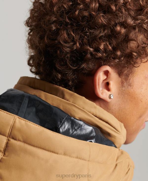 Superdry Hommes parka d'expédition en microfibre D64Z4478 vêtements brun
