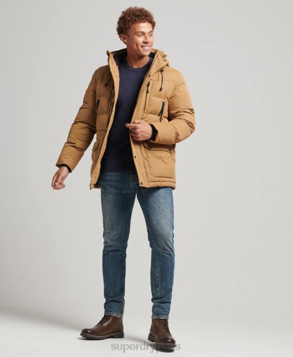Superdry Hommes parka d'expédition en microfibre D64Z4478 vêtements brun