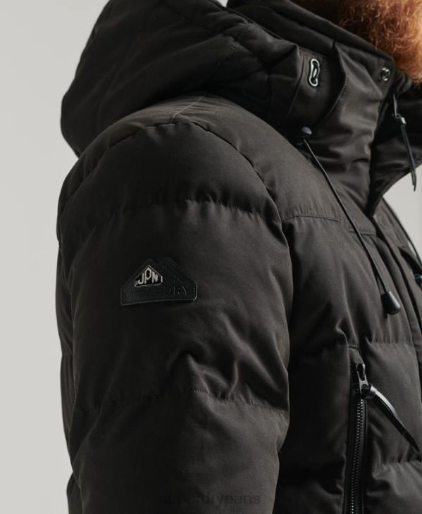 Superdry Hommes parka d'expédition en microfibre D64Z4557 vêtements noir