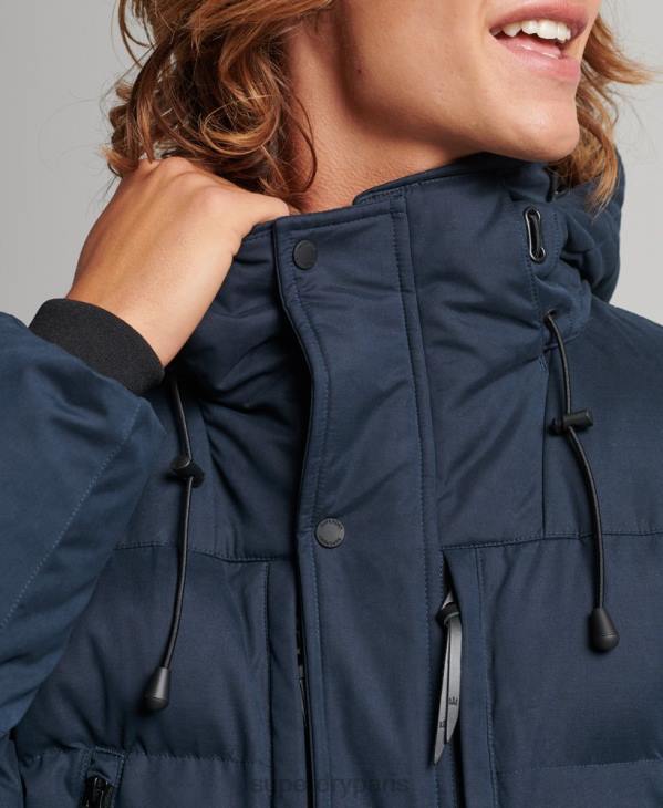 Superdry Hommes parka d'expédition en microfibre D64Z4596 vêtements marine