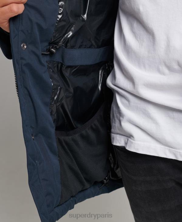 Superdry Hommes parka d'expédition en microfibre D64Z4596 vêtements marine